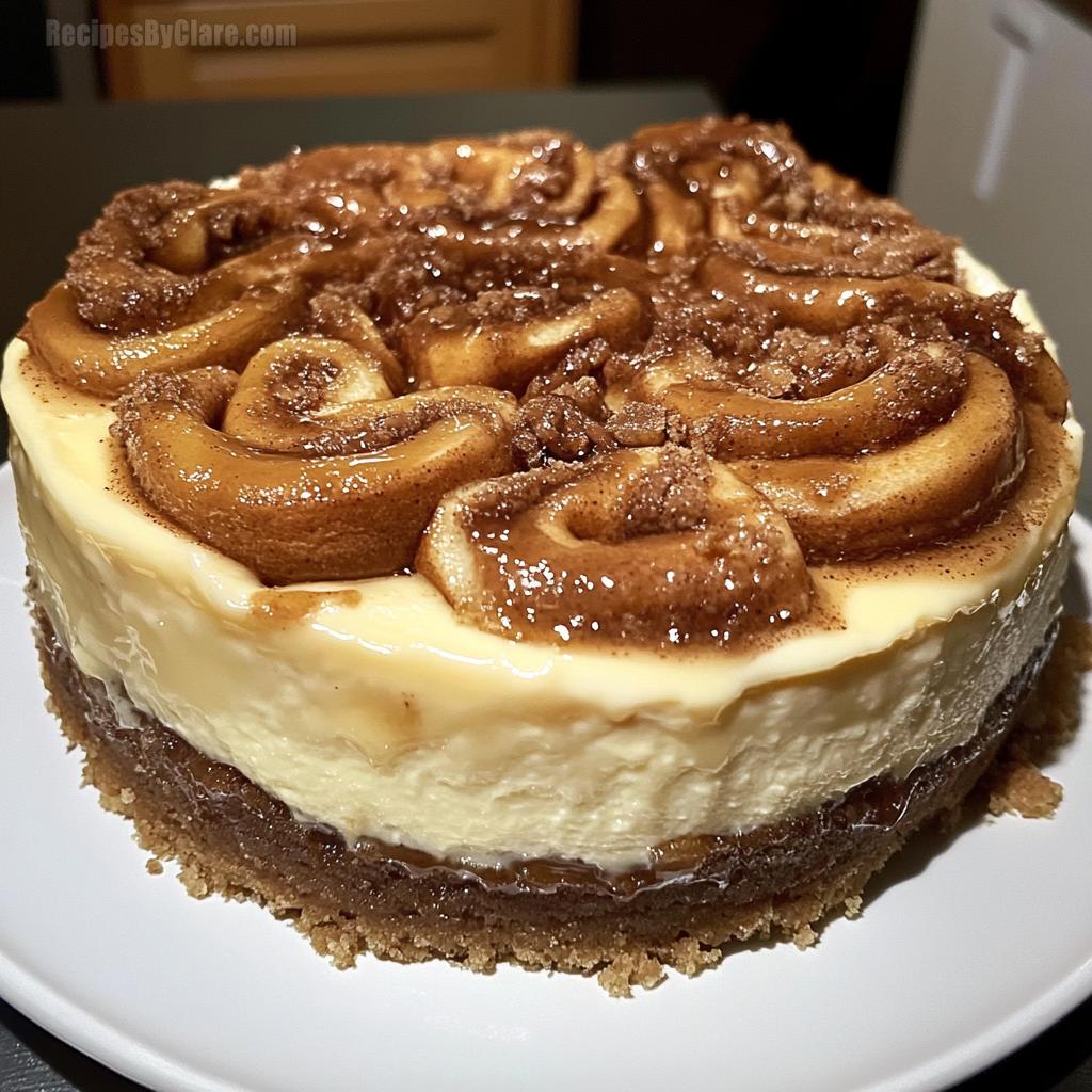 Cinnamon Roll Honeybun Cheesecake