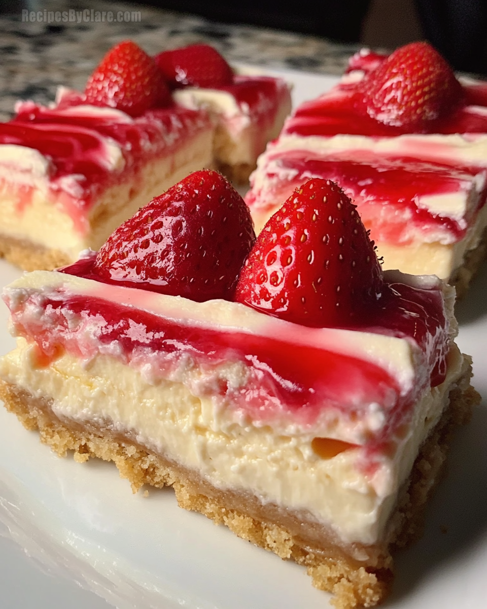 Philadelphia Strawberry Cheesecake Bars