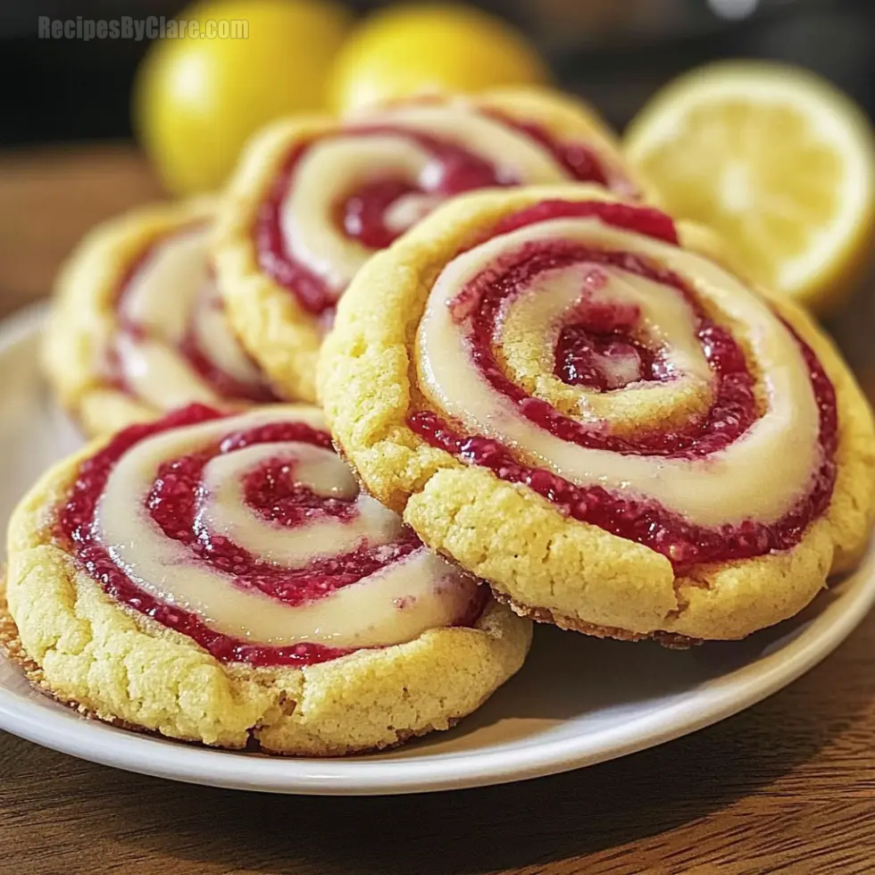 Heavenly Raspberry Lemon Swirl Cookies