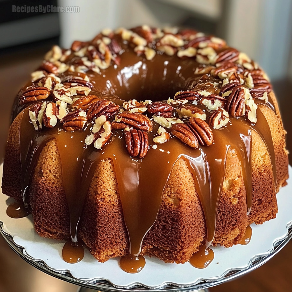 Caramel Pecan Bundt Cake