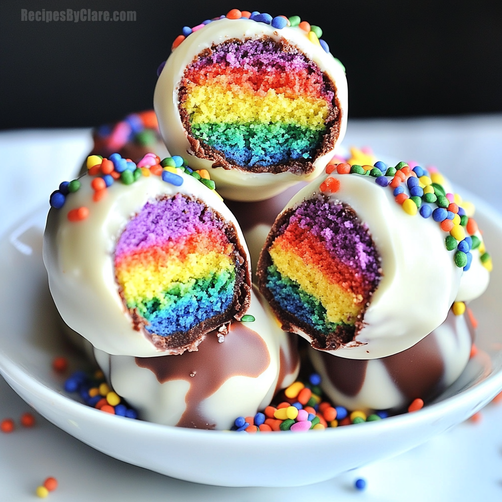 Rainbow Cake Truffles