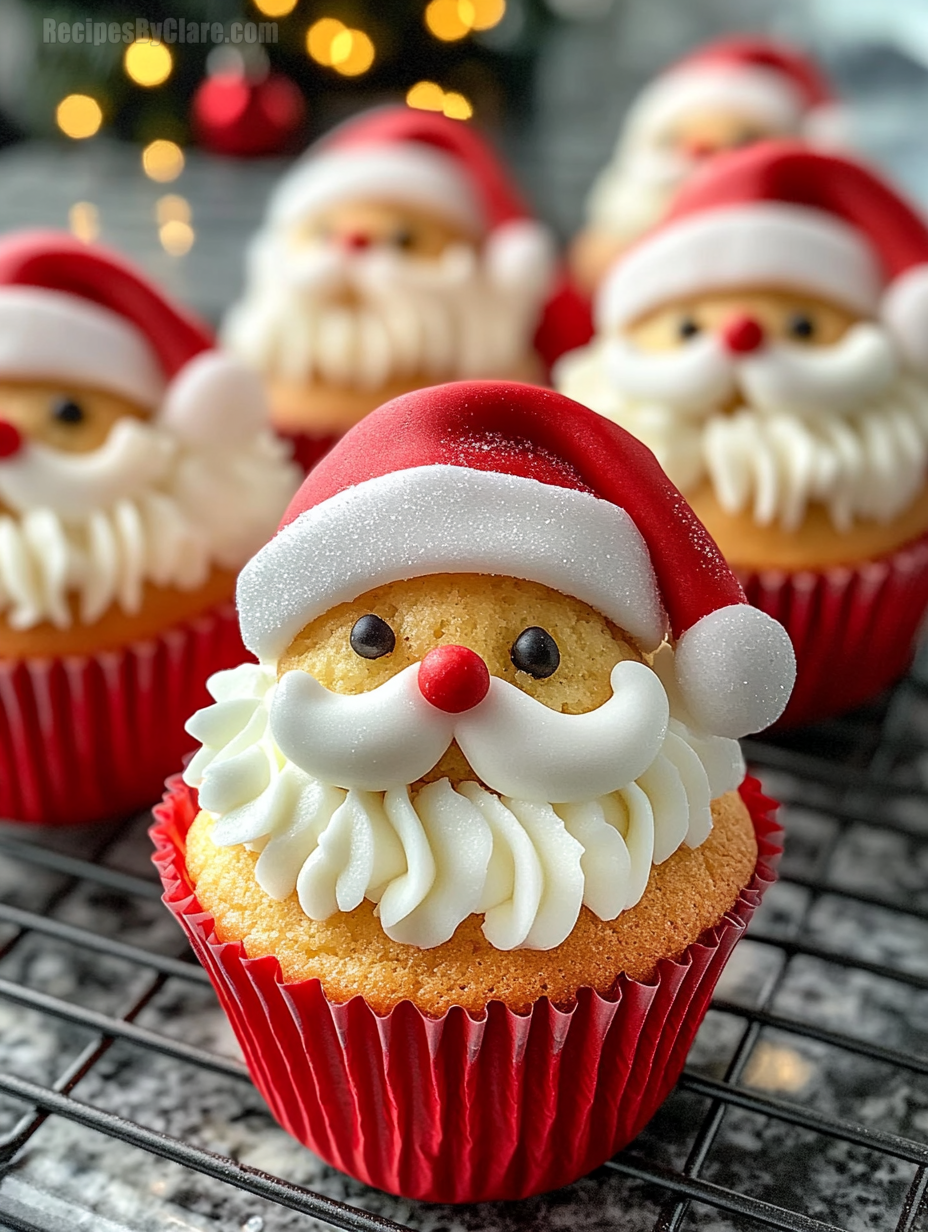 Christmas Santa Face Cupcakes