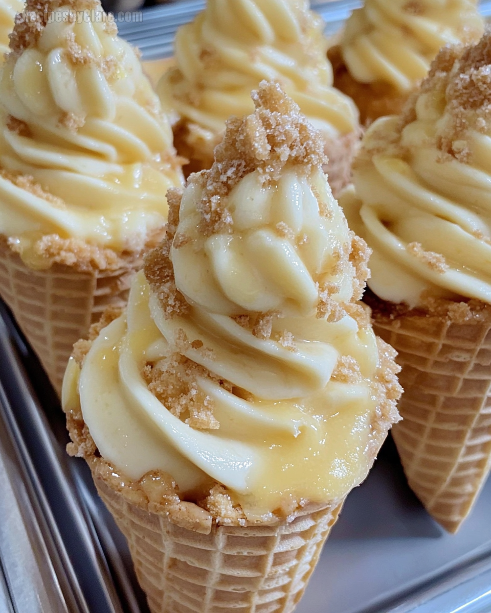 Banana Pudding Cheesecake Cones