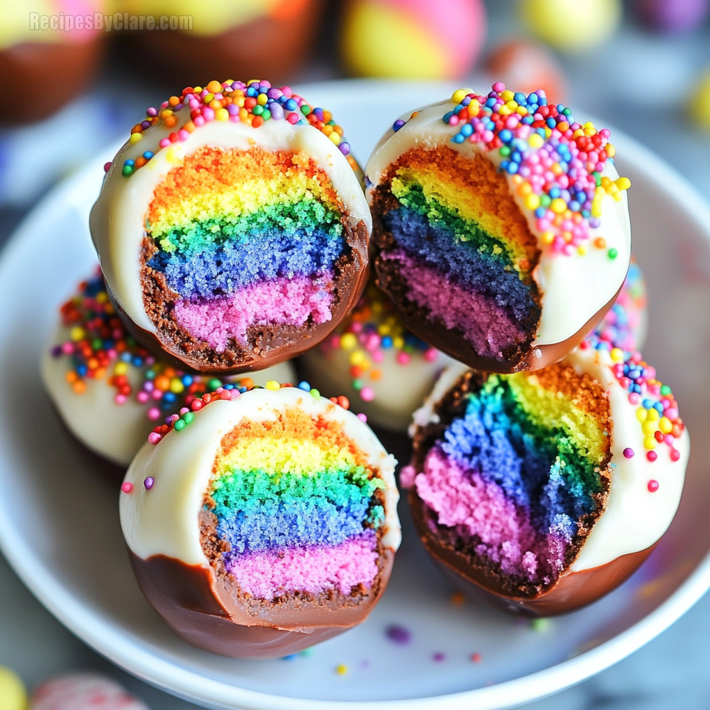 Rainbow Cake Truffles