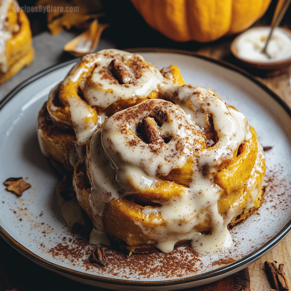 Brown Butter Pumpkin Cinnamon Rolls