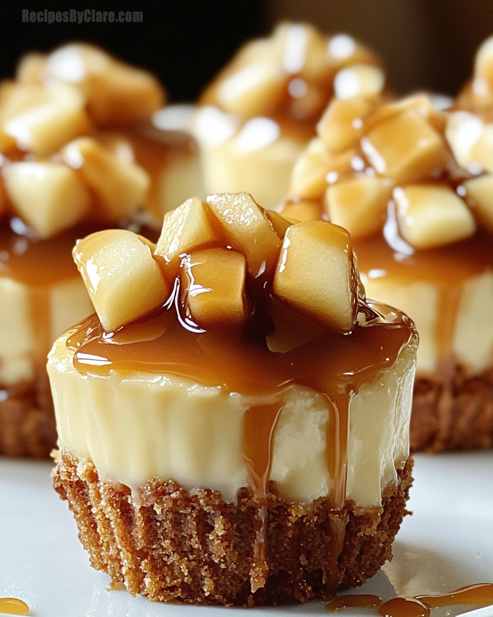 Mini Caramel Apple Cheesecakes