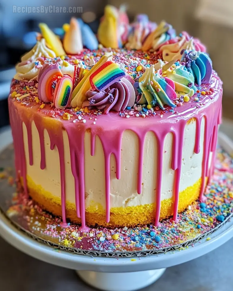 Rainbow Drip Cake Magic