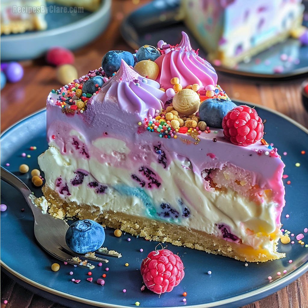 No-Bake Unicorn Cheesecake