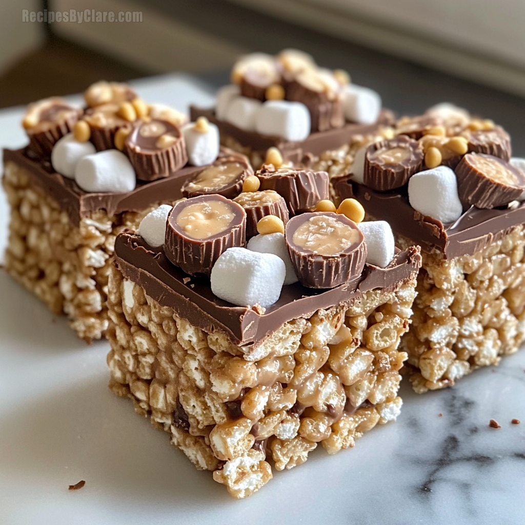 Peanut Butter Cup Rice Krispies Treats