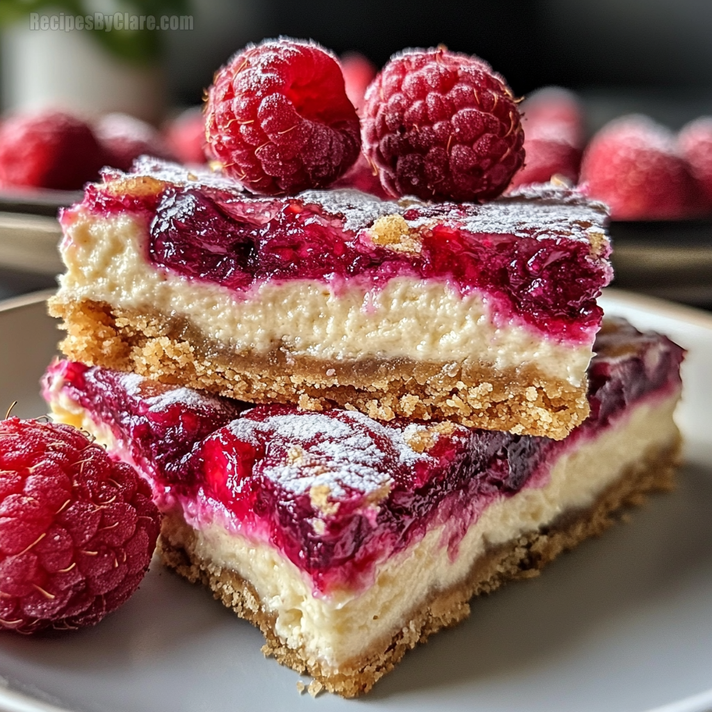 Heavenly Raspberry Cheesecake Bars