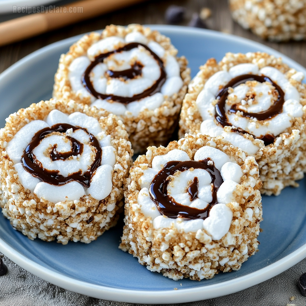 S’mores Rice Krispies Treats Pinwheels