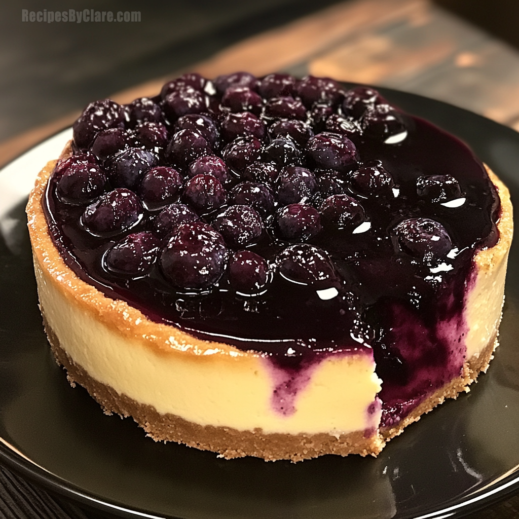 Blueberry Compote Cheesecake