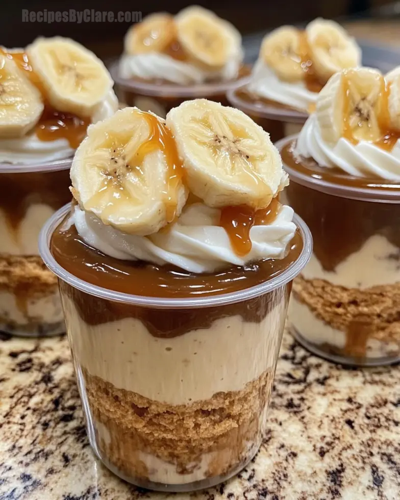 Caramel Banana Pudding Extra Cookies Cups