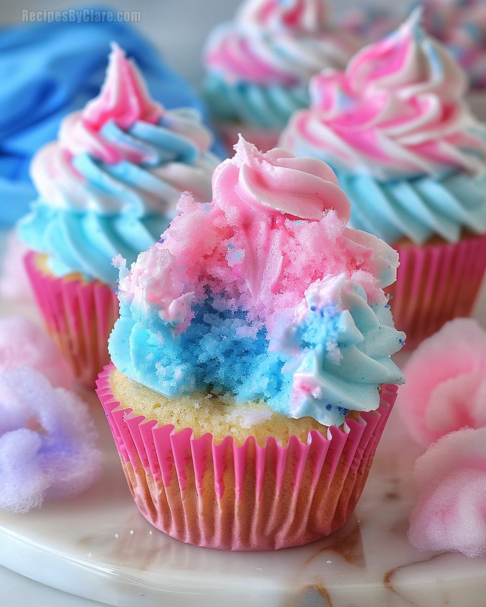 Cotton Candy Cupcakes