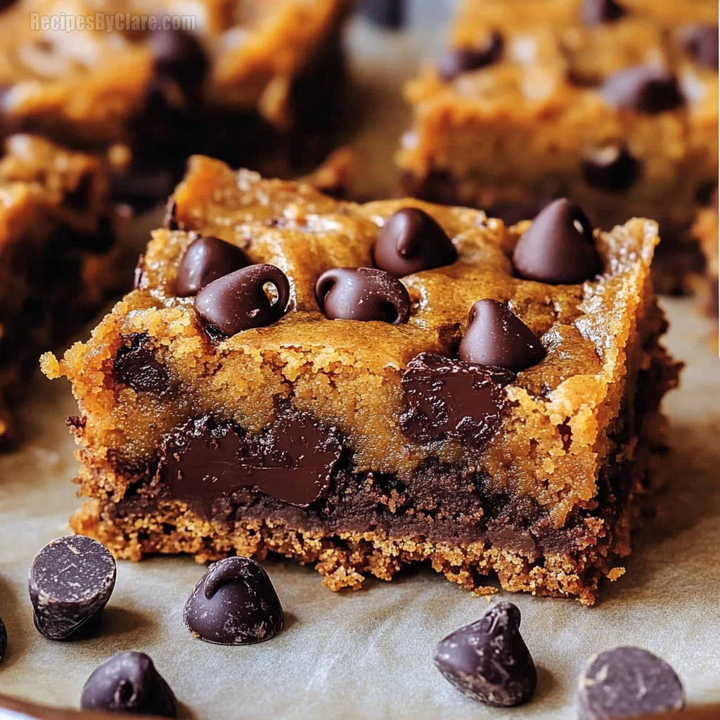 Fudgy Pumpkin Chocolate Chip Bars