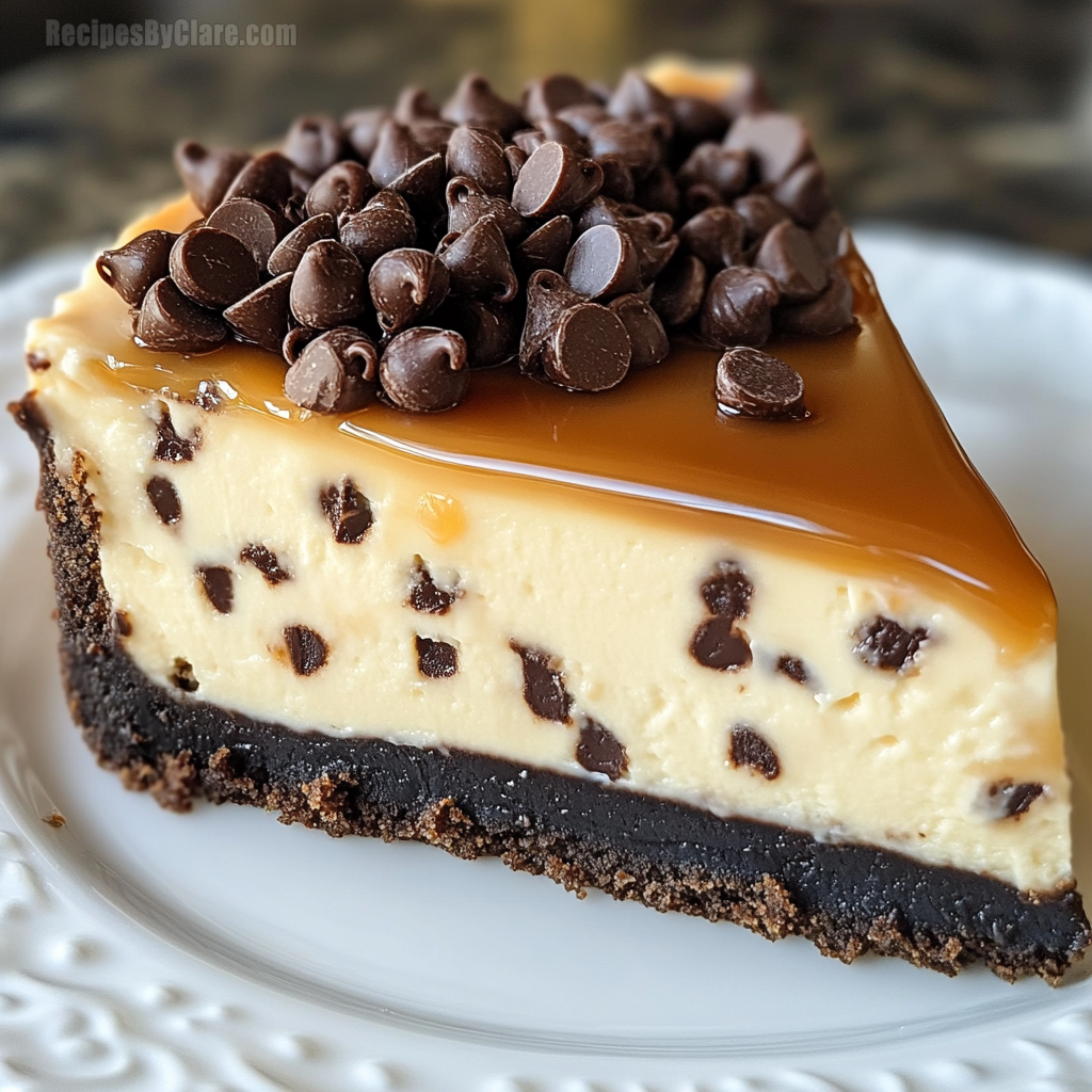 Salted Caramel Chocolate Chip Cheesecake