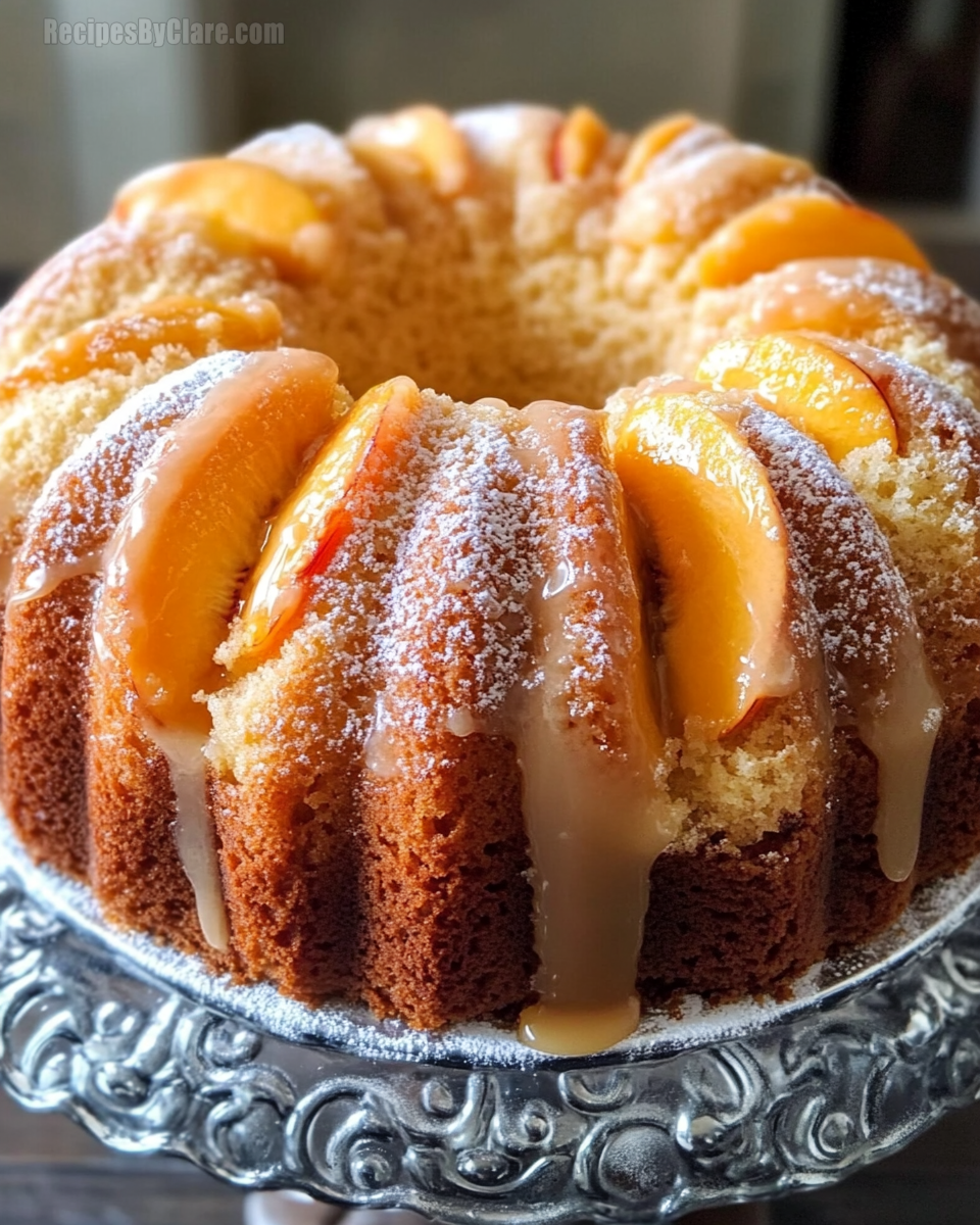 Sour Cream Peach Pound Cake