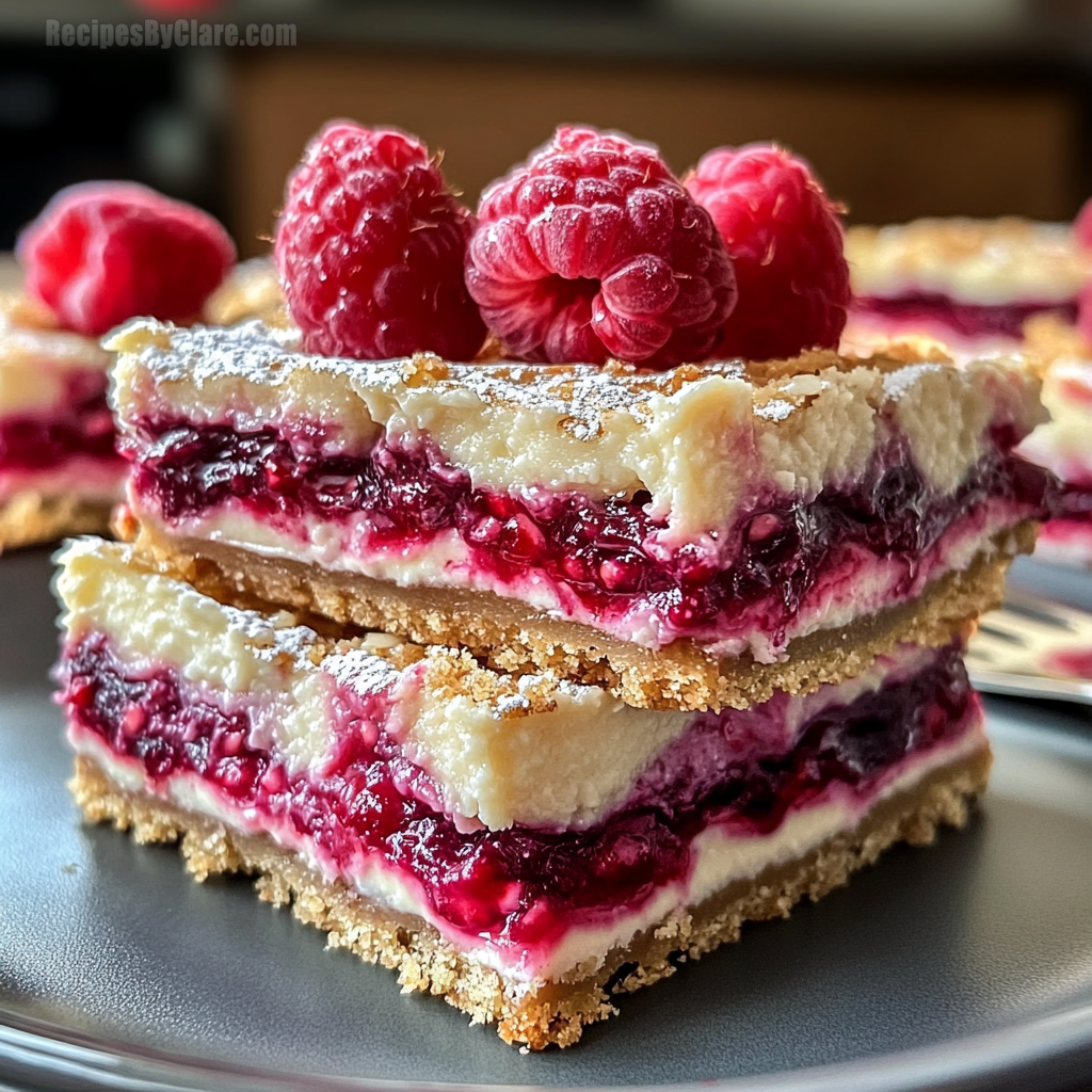 Heavenly Raspberry Cheesecake Bars