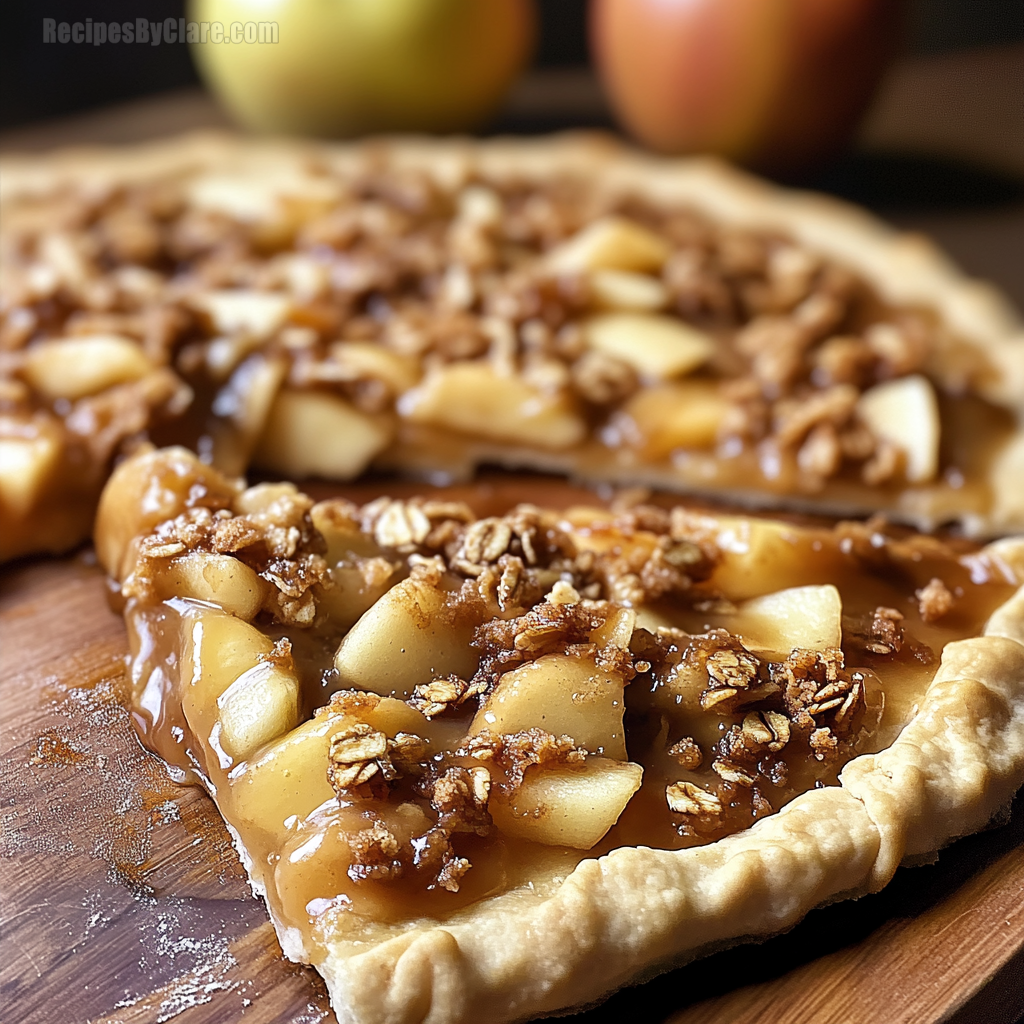 Apple Crisp Pizza - A Sweet Twist on Dessert - Recipes By Clare