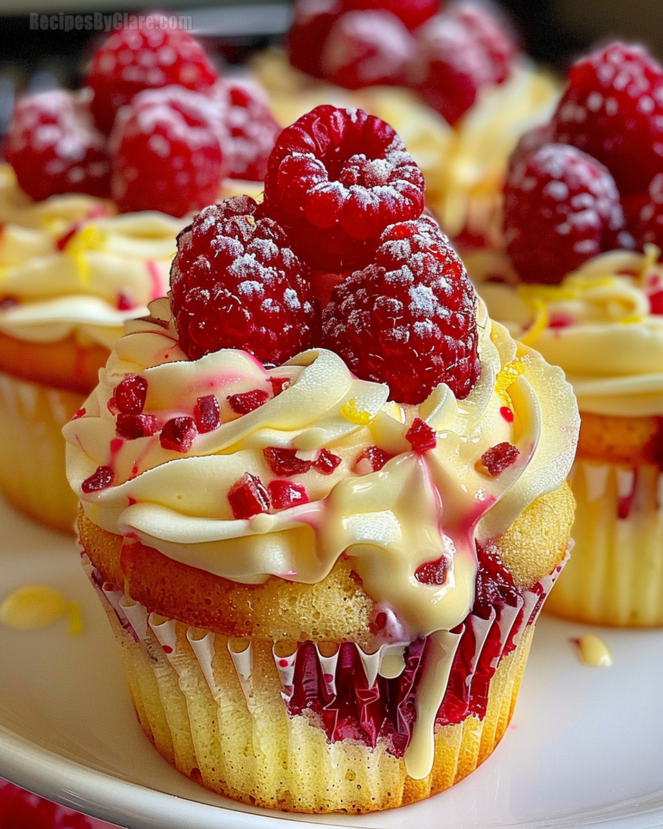 Raspberry Lemon Heaven Cupcakes