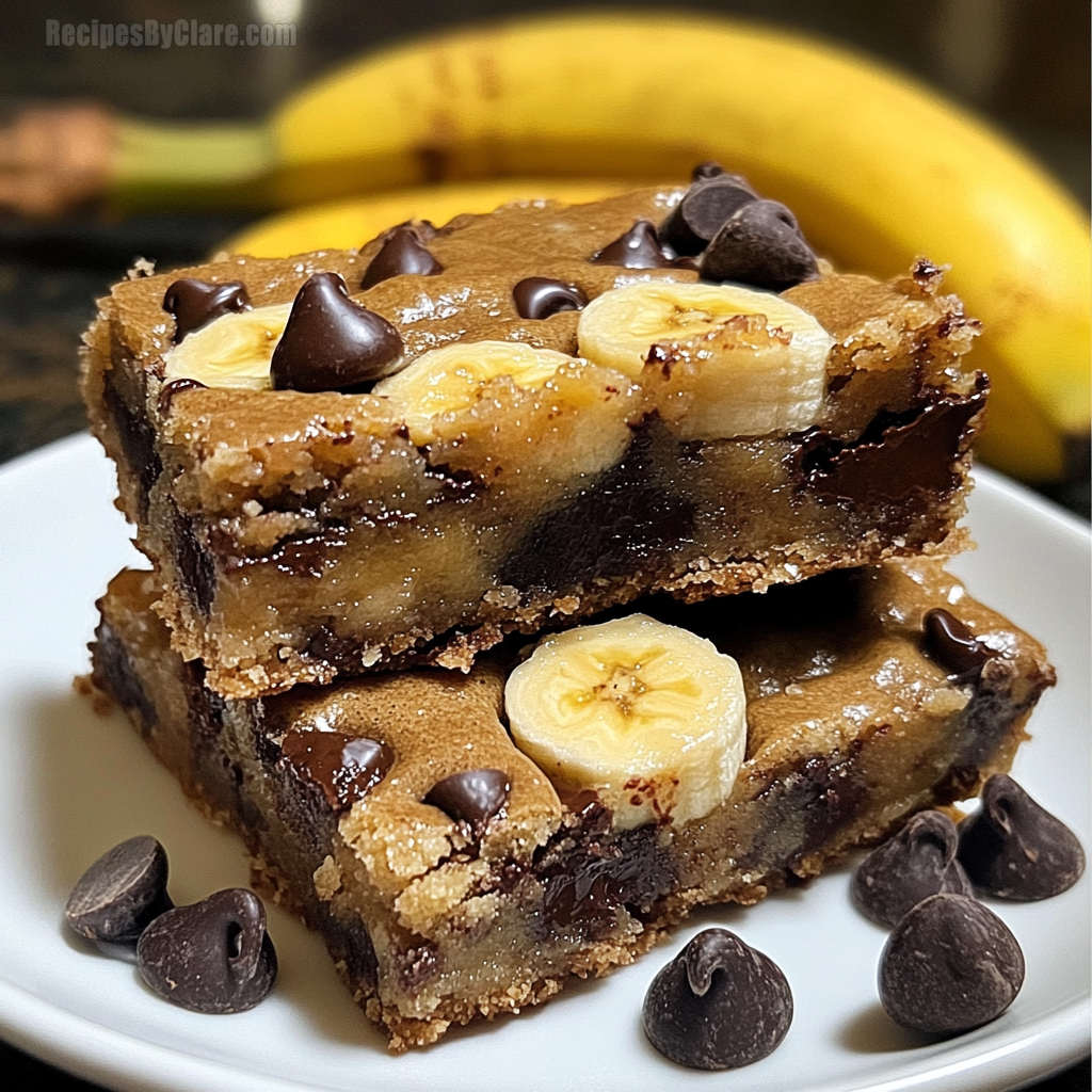 Decadent Banana Chocolate Chip Bars