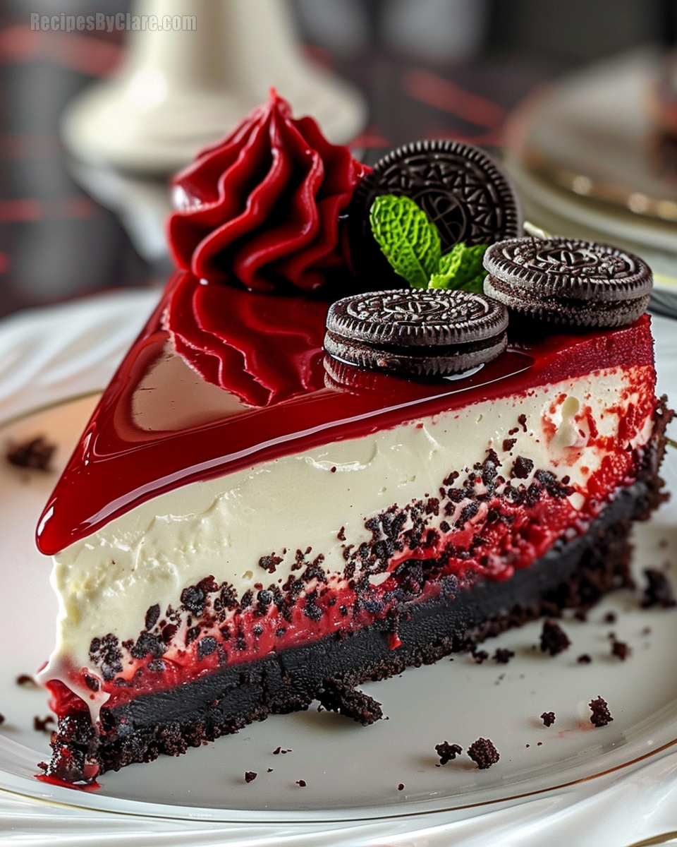 Red Velvet Oreo Cheesecake