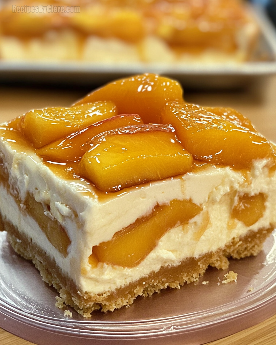 Peach Cobbler Cheesecake Cake