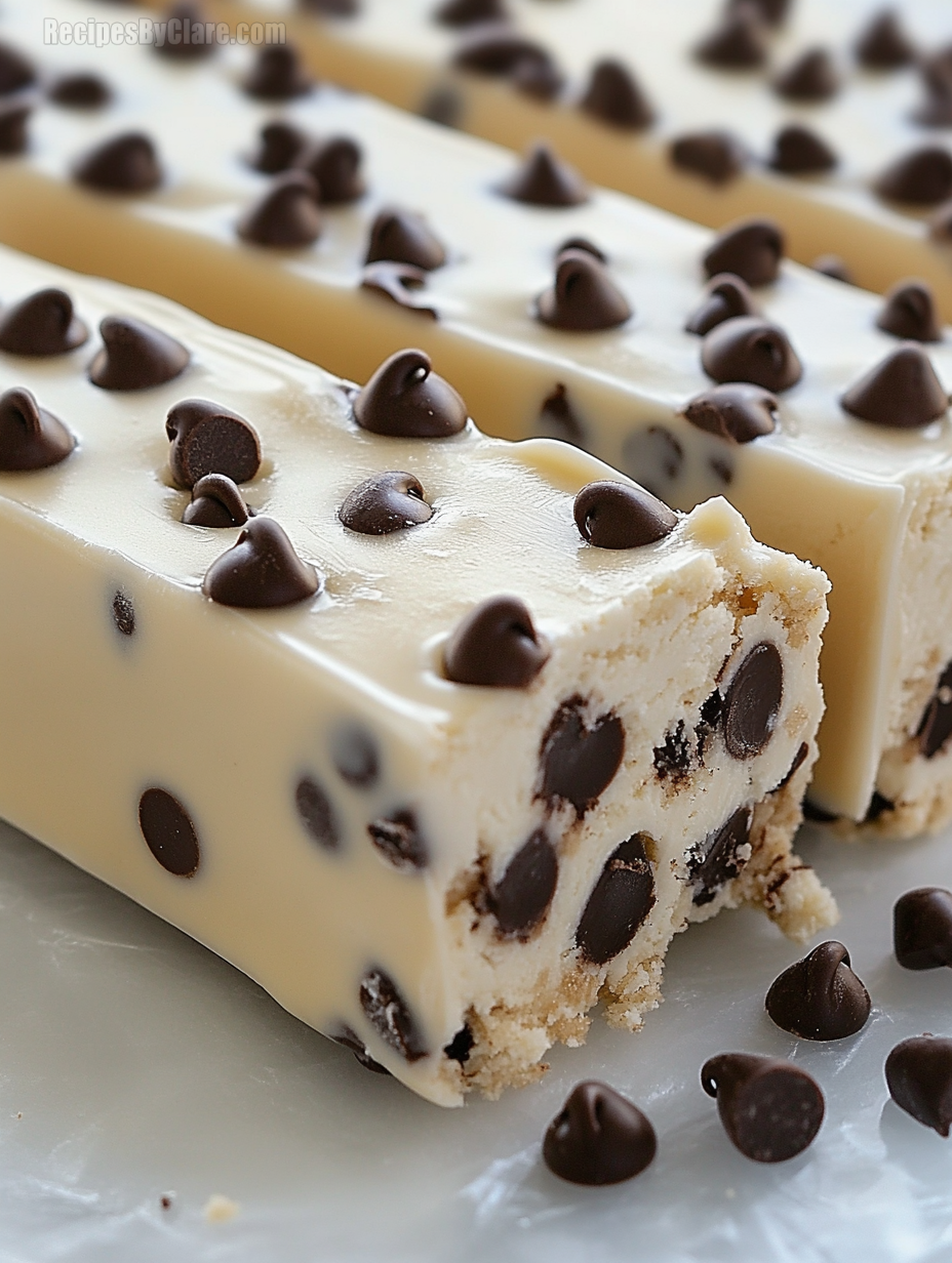 Chocolate Chip Cookie Dough Ice Cream Bars