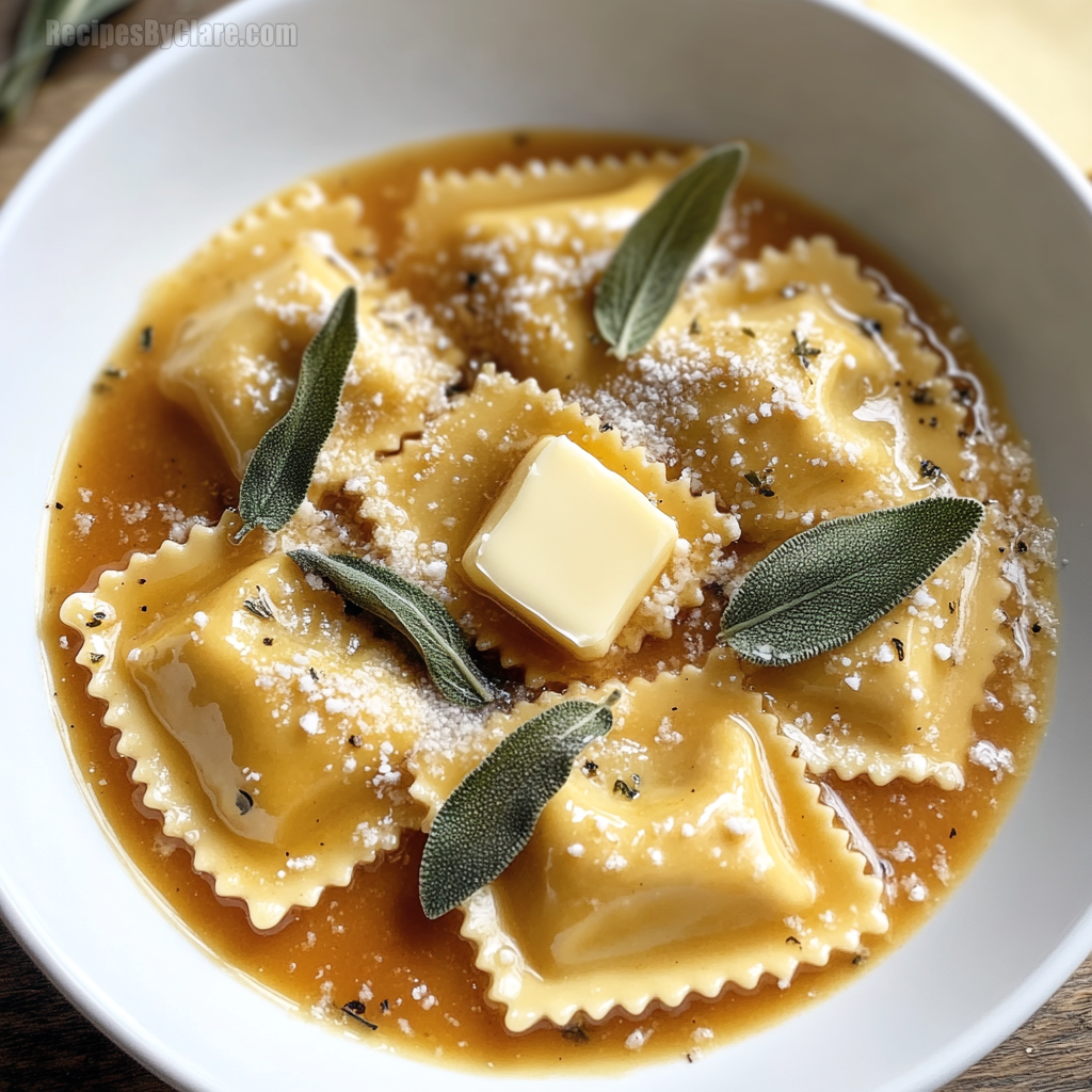 Pumpkin Ravioli with Sage Butter