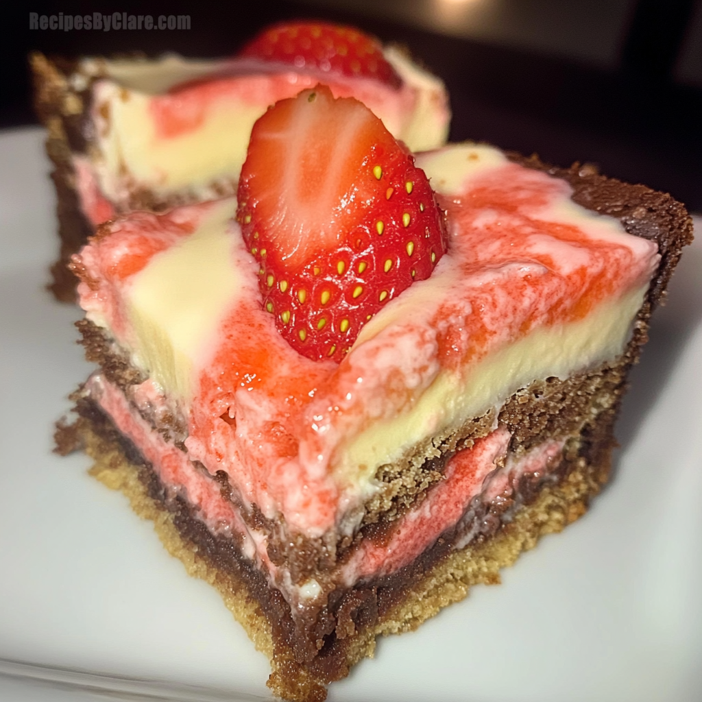 Strawberry Cheesecake Brownies