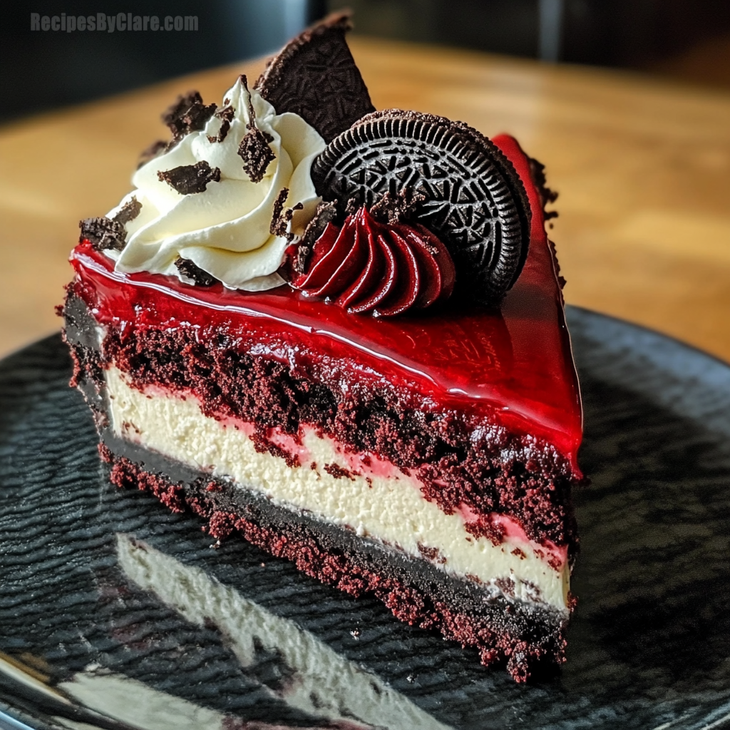 Red Velvet Oreo Cheesecake