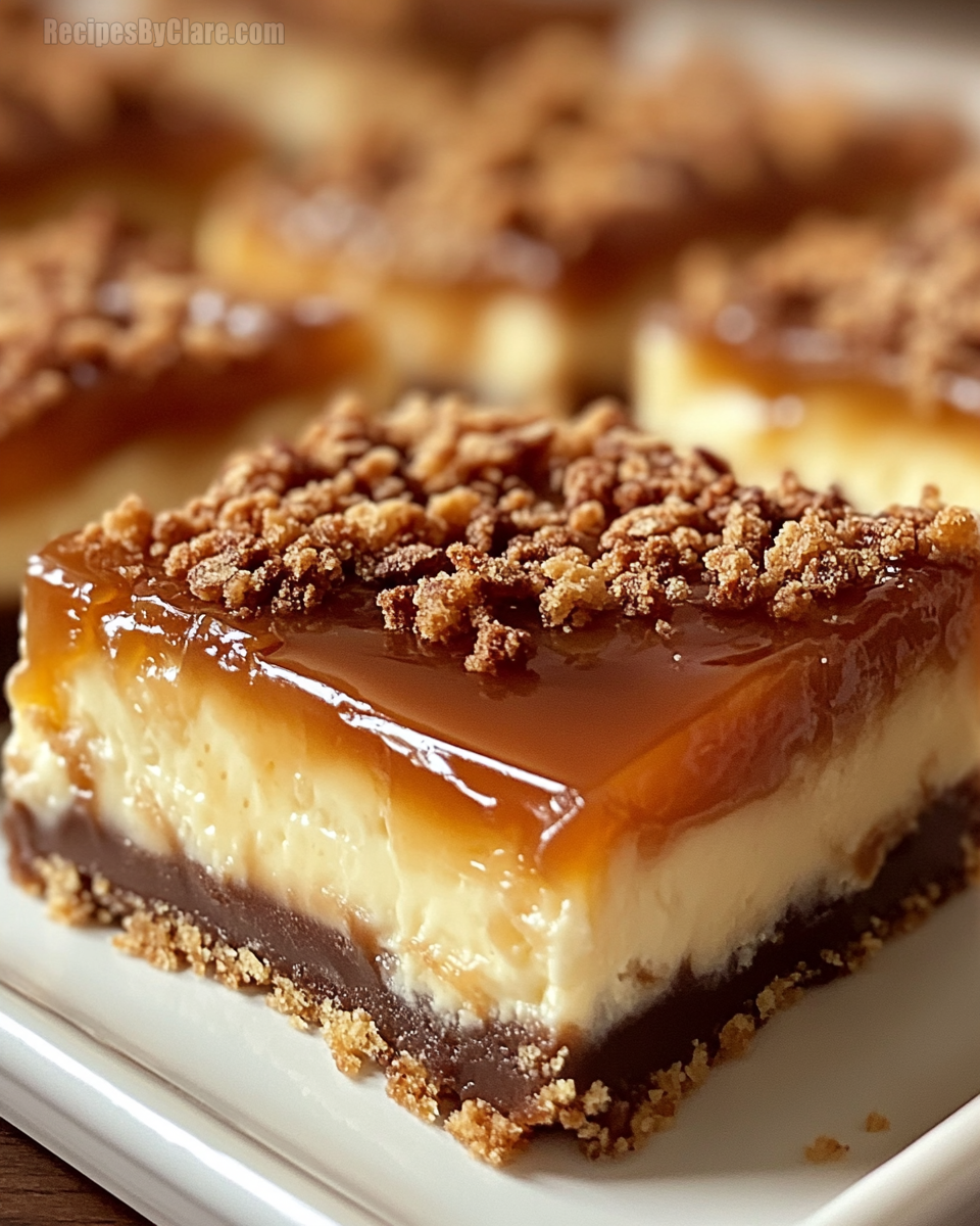 Decadent Caramel Cheesecake Bars