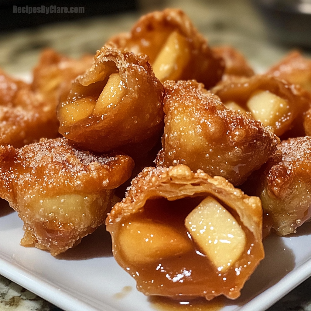 Crispy Wonton Apple Pie Bites