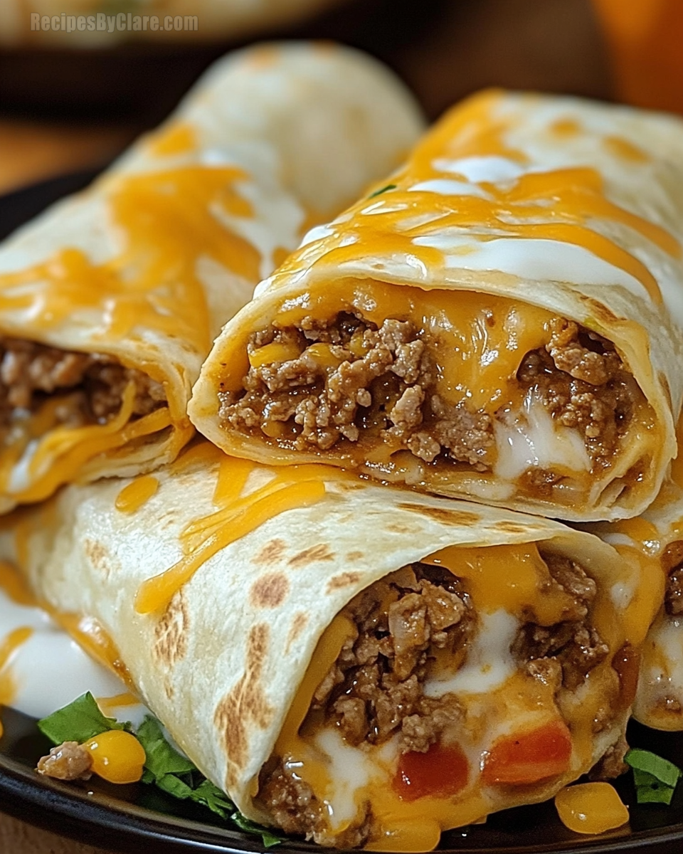 Cheesy Beefy Burritos