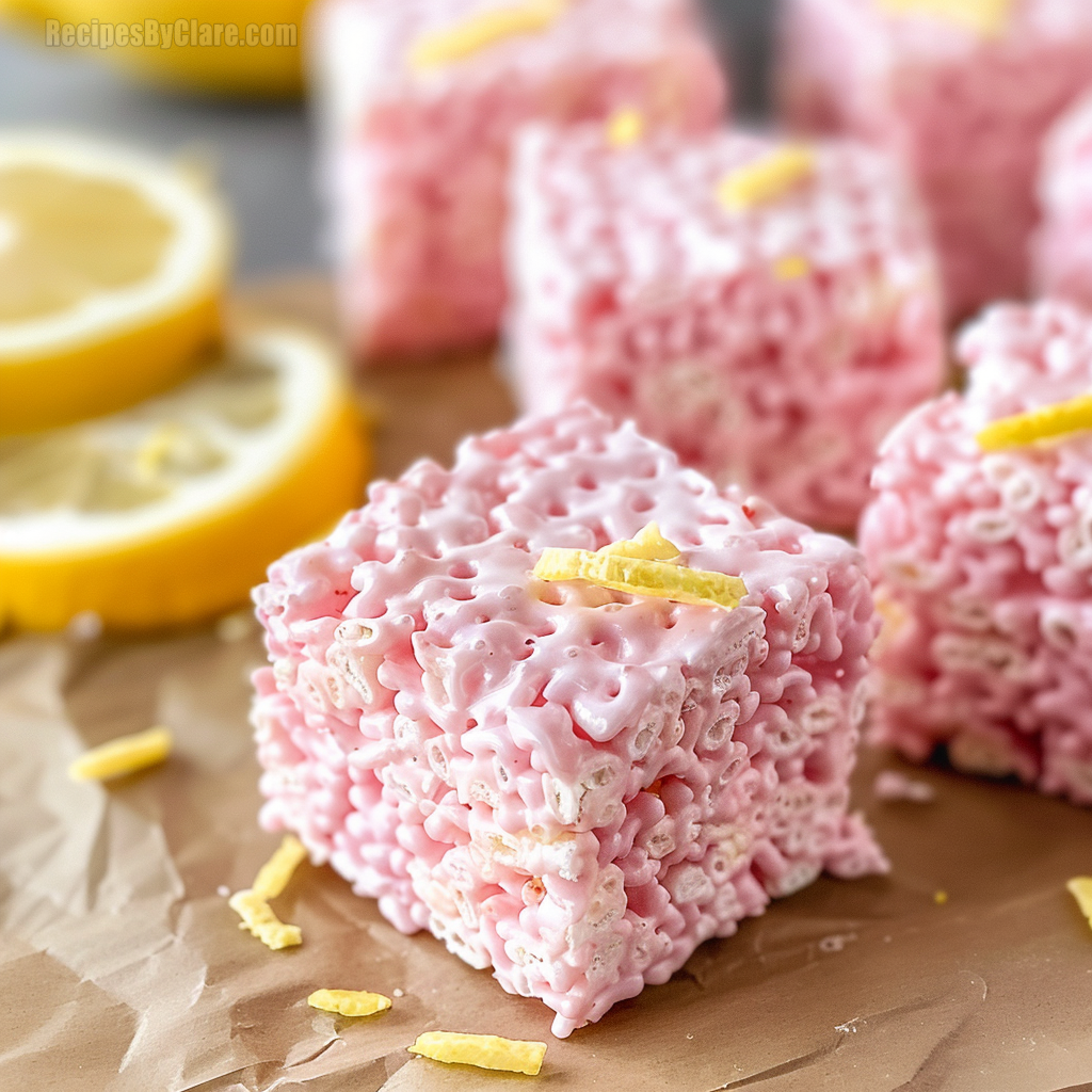 Pink Lemonade Rice Krispie Treats