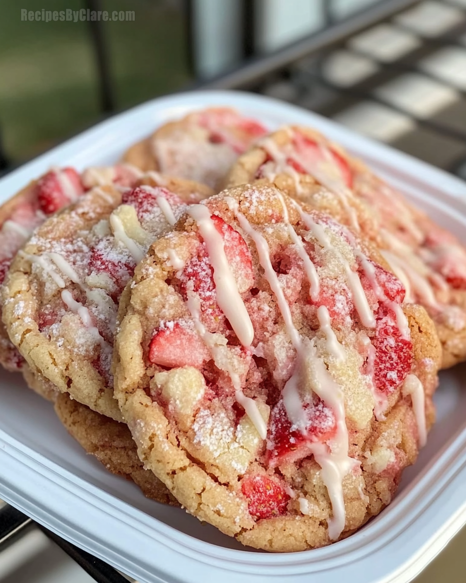 Strawberry Crunch Cookies