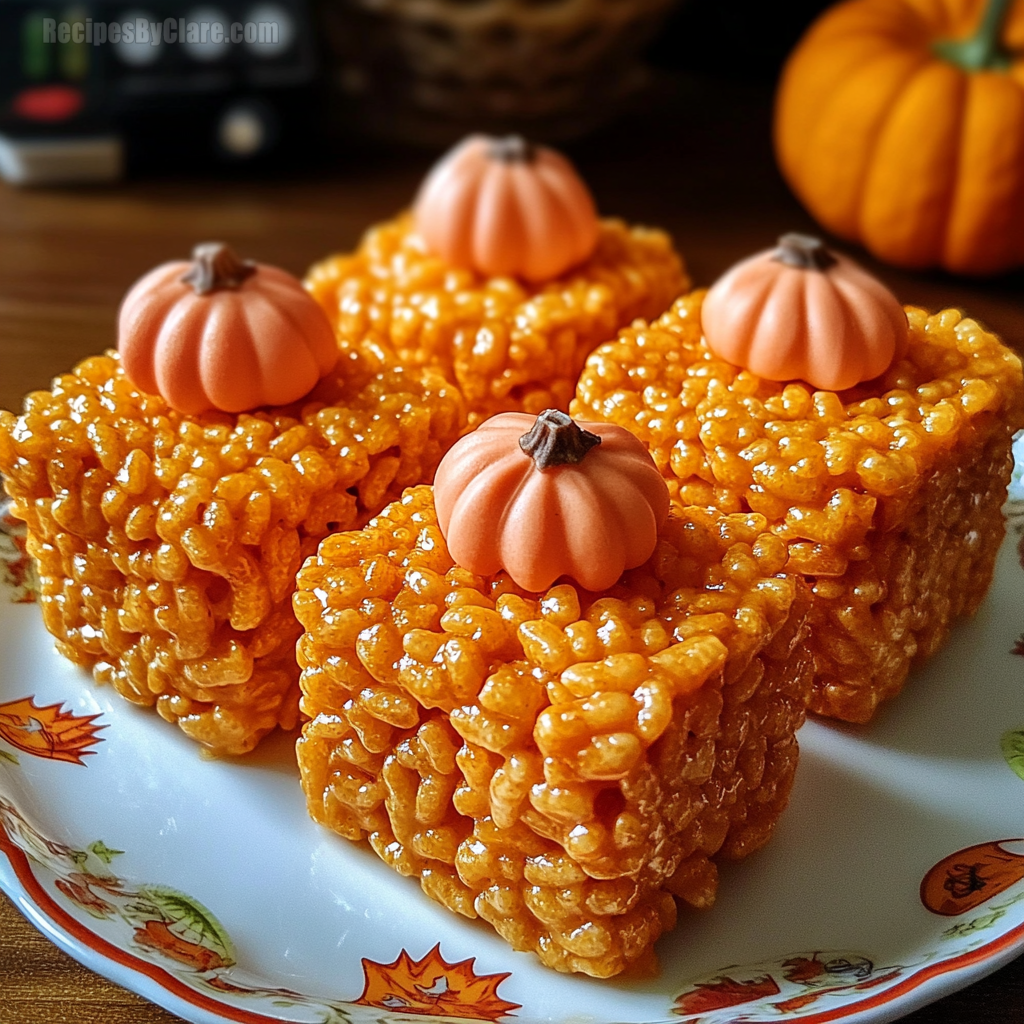 Pumpkin Rice Krispie Treats