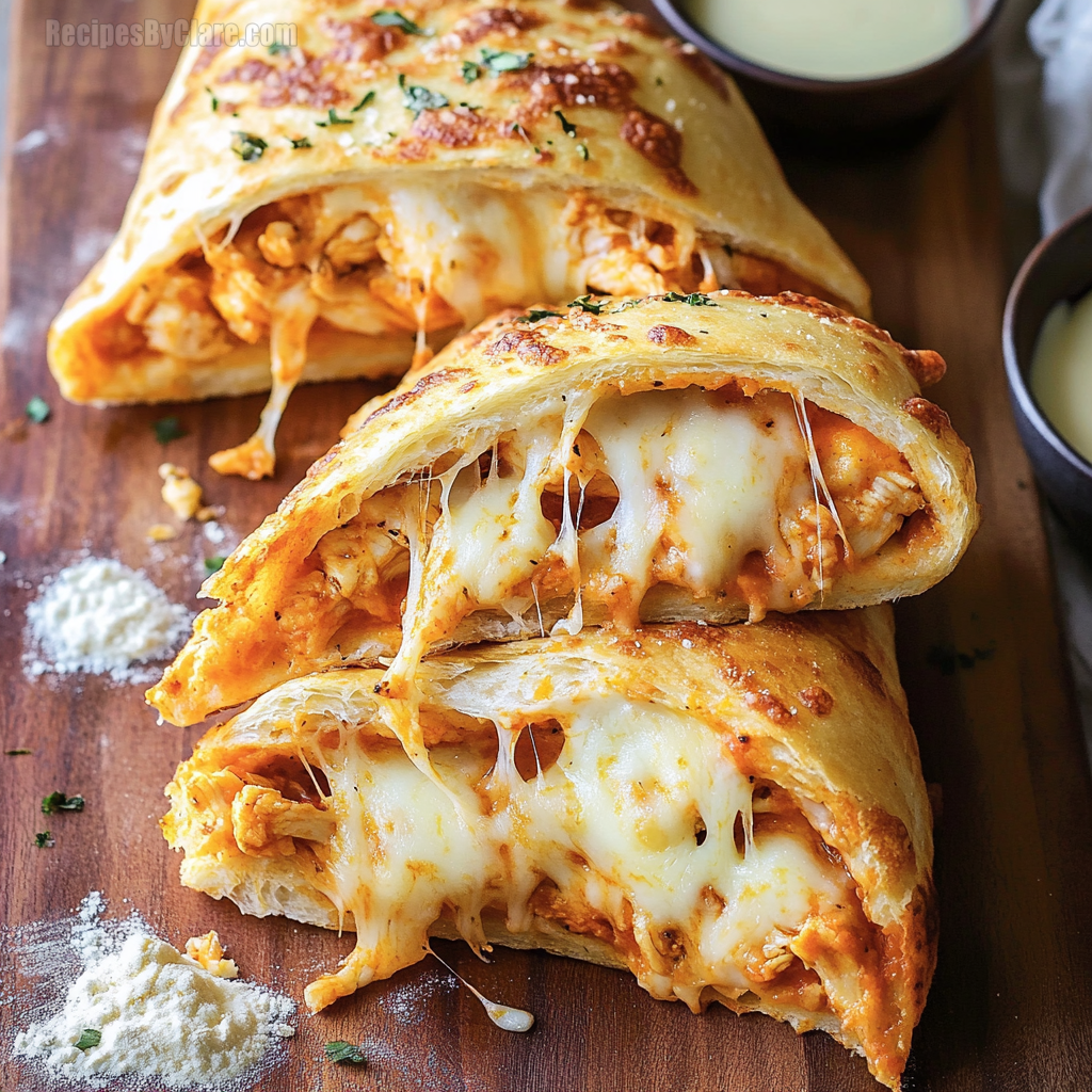 Cheesy Chicken Parmesan Calzone Delight