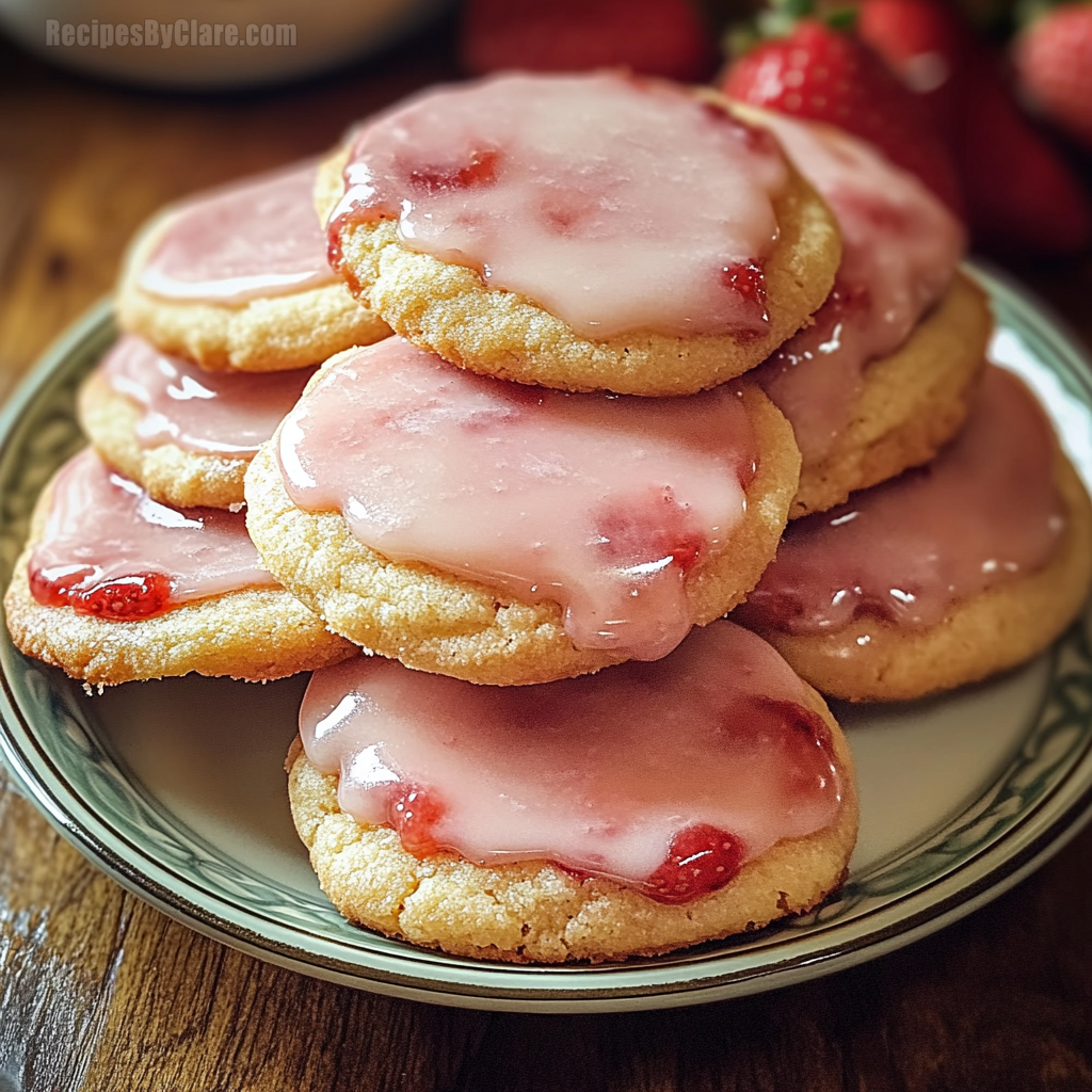 Strawberry Glaze Cookies Delight