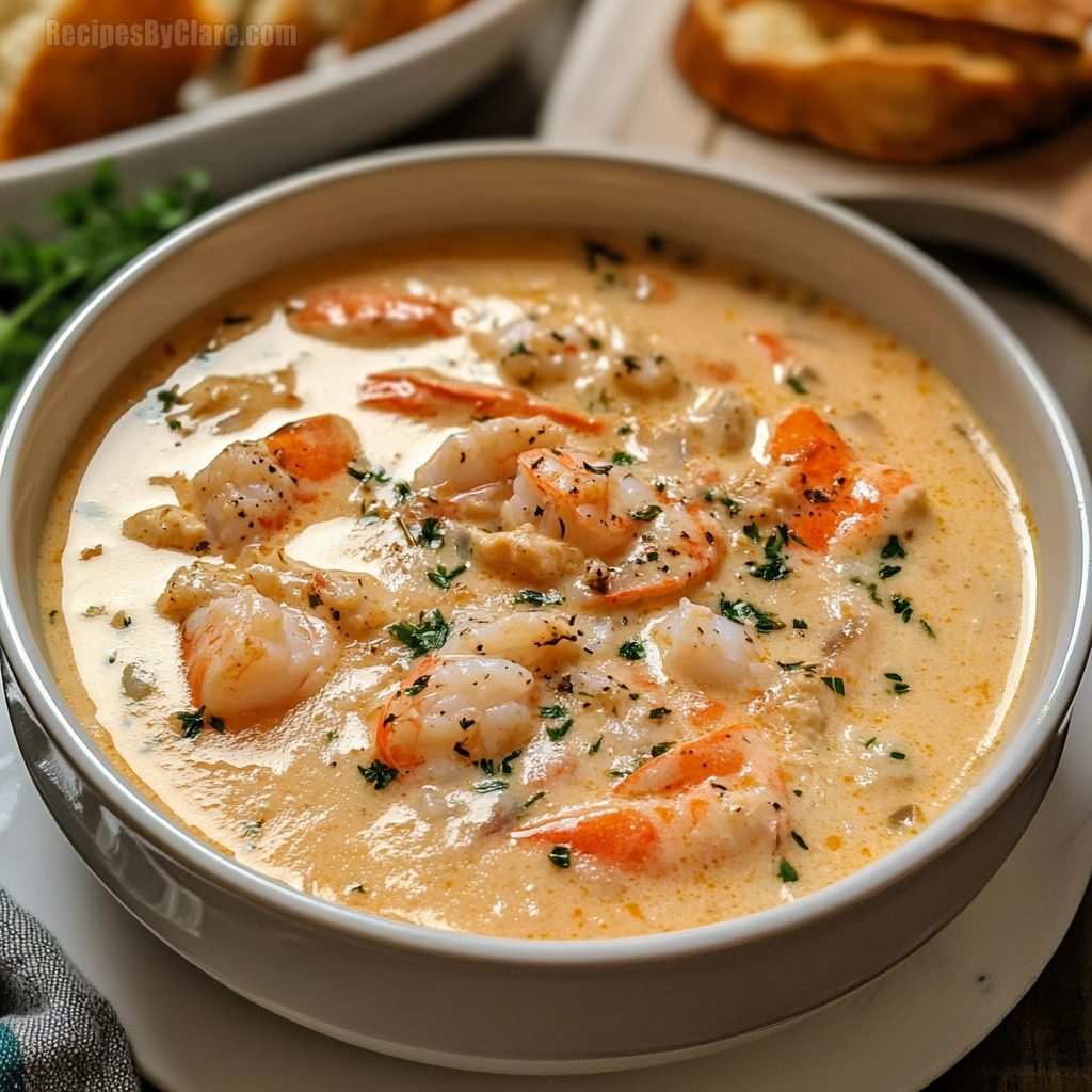 Creamy Crab and Shrimp Seafood Bisque