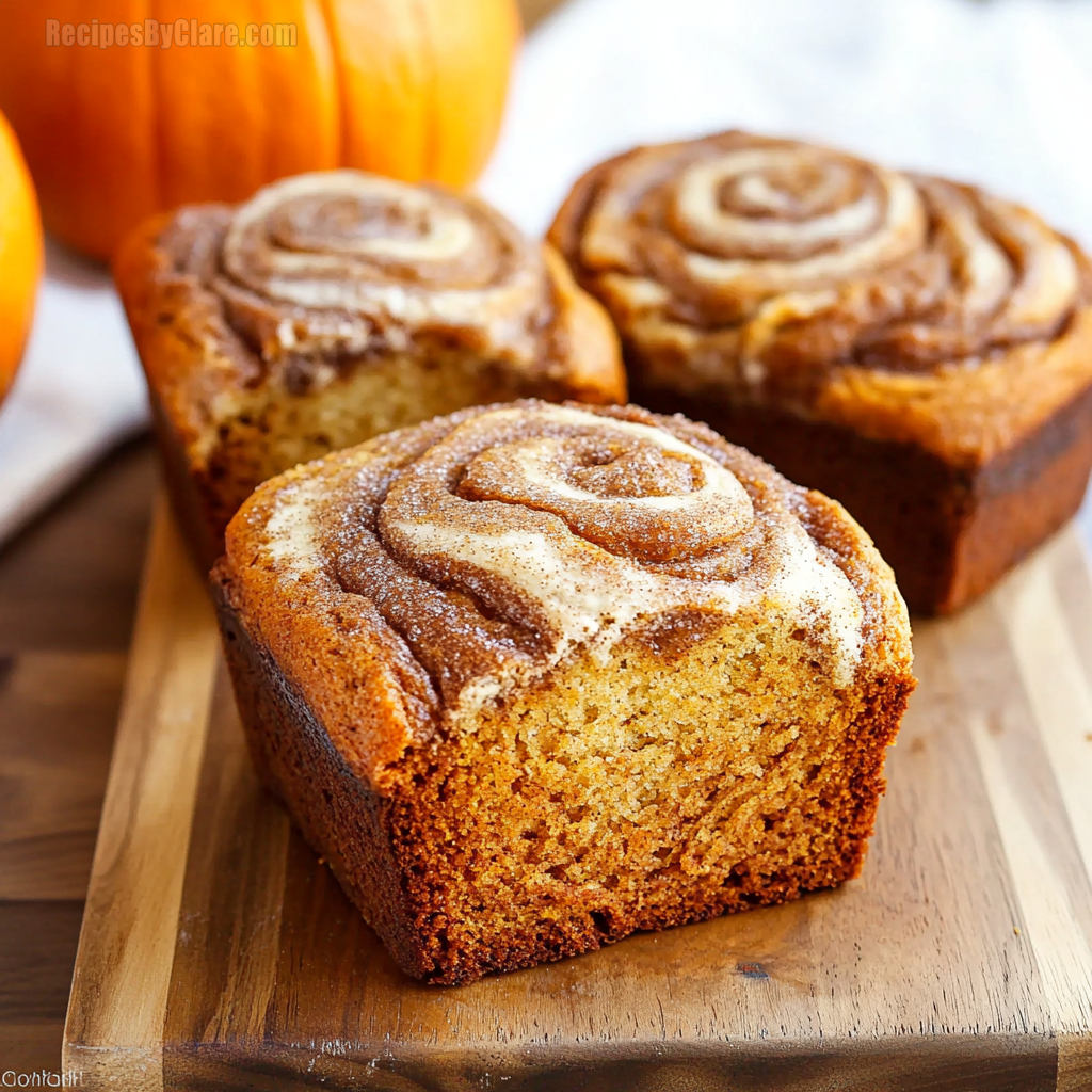 Cinnamon Swirl Pumpkin Bread Minis