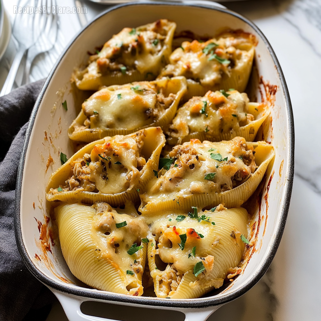 Leftover Thanksgiving Turkey Stuffed Shells