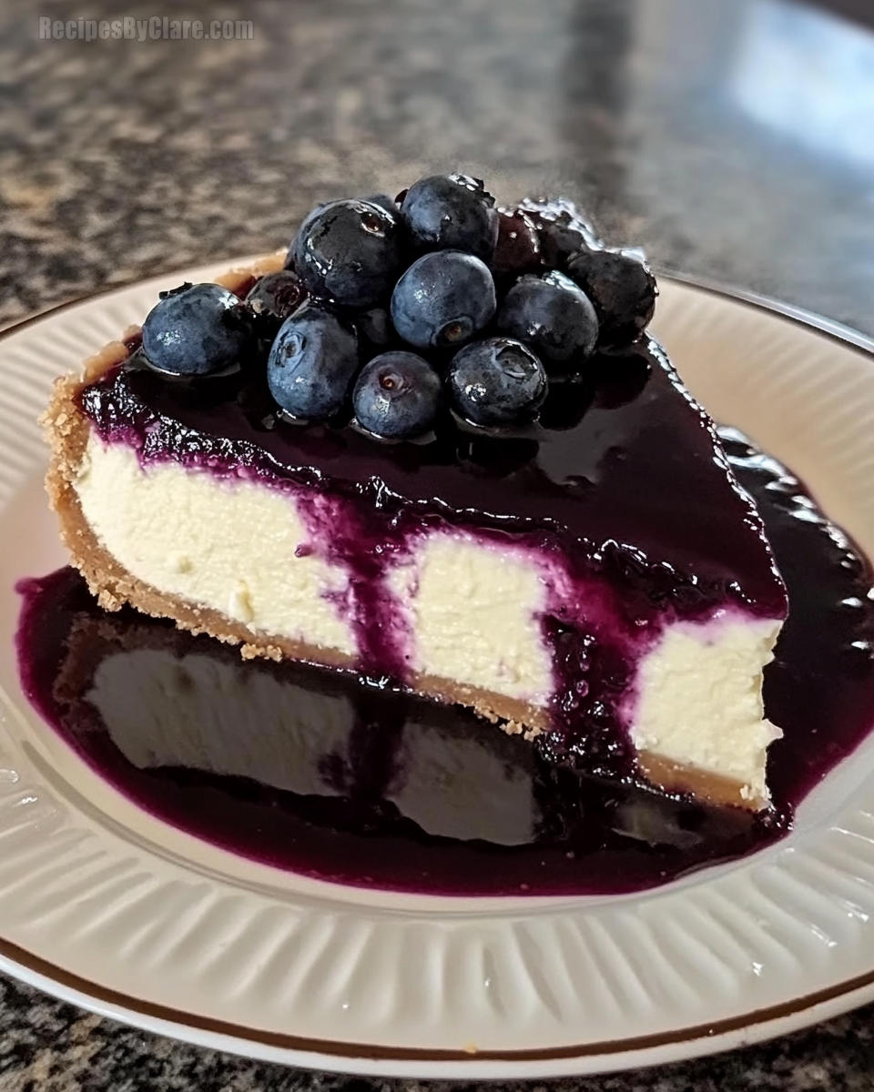 Blueberry Compote Cheesecake