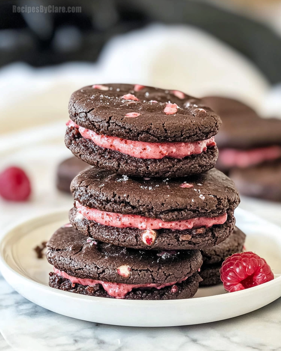 Chocolate Raspberry Sandwich Cookies