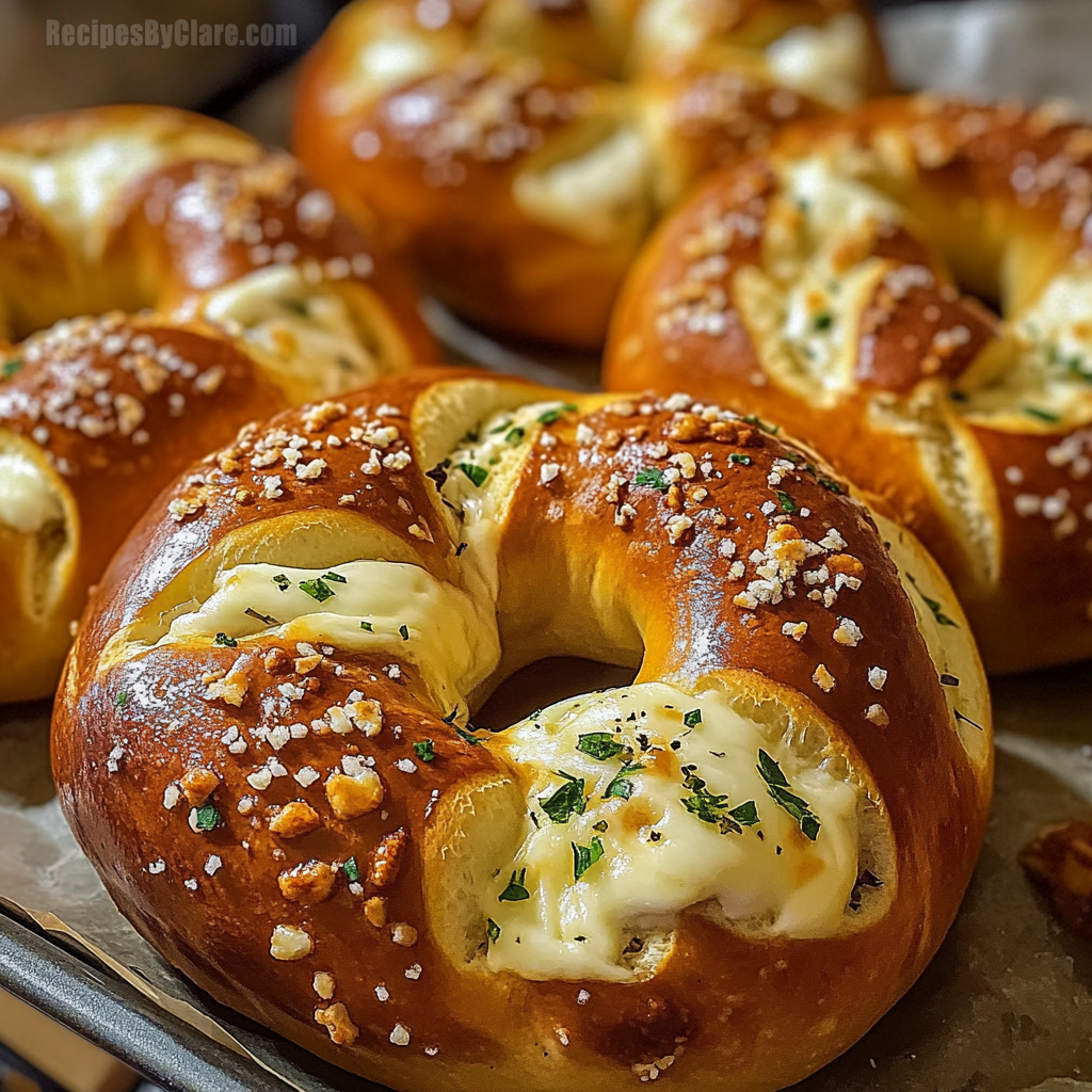 Mozzarella Stuffed Soft Pretzels