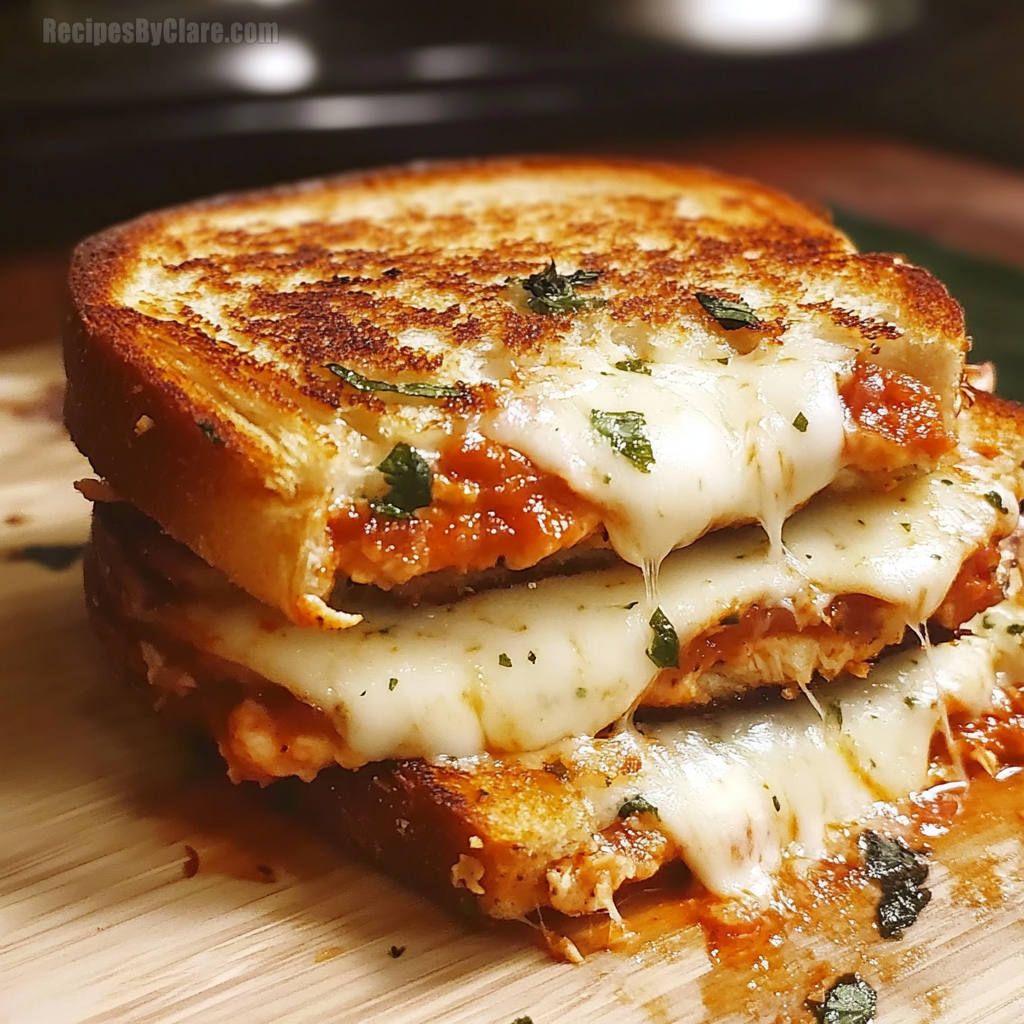 Lazy Chicken Parmesan Grilled Cheese