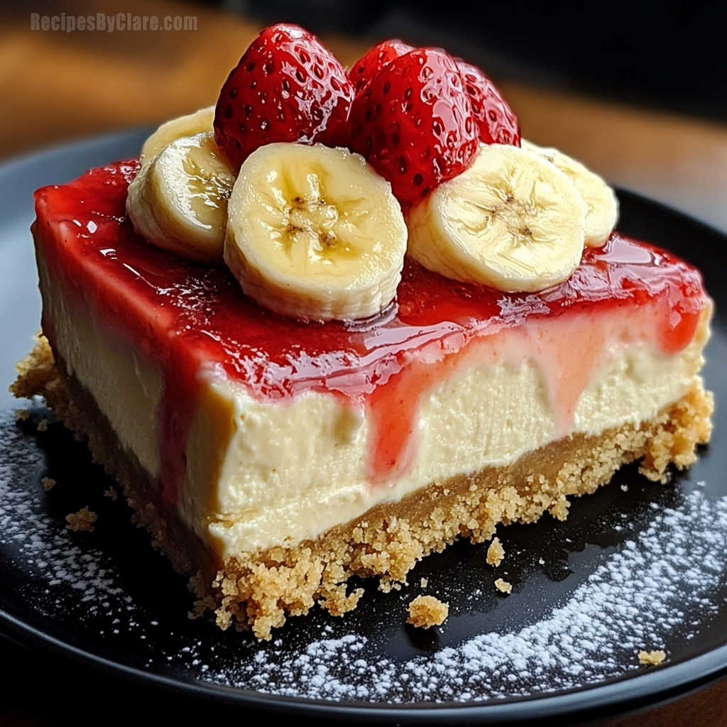 Banana Pudding Strawberry Cheesecake