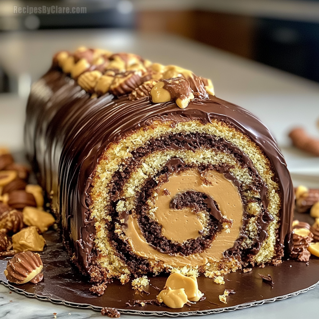 Reese's Peanut Butter Cup Roll Cake