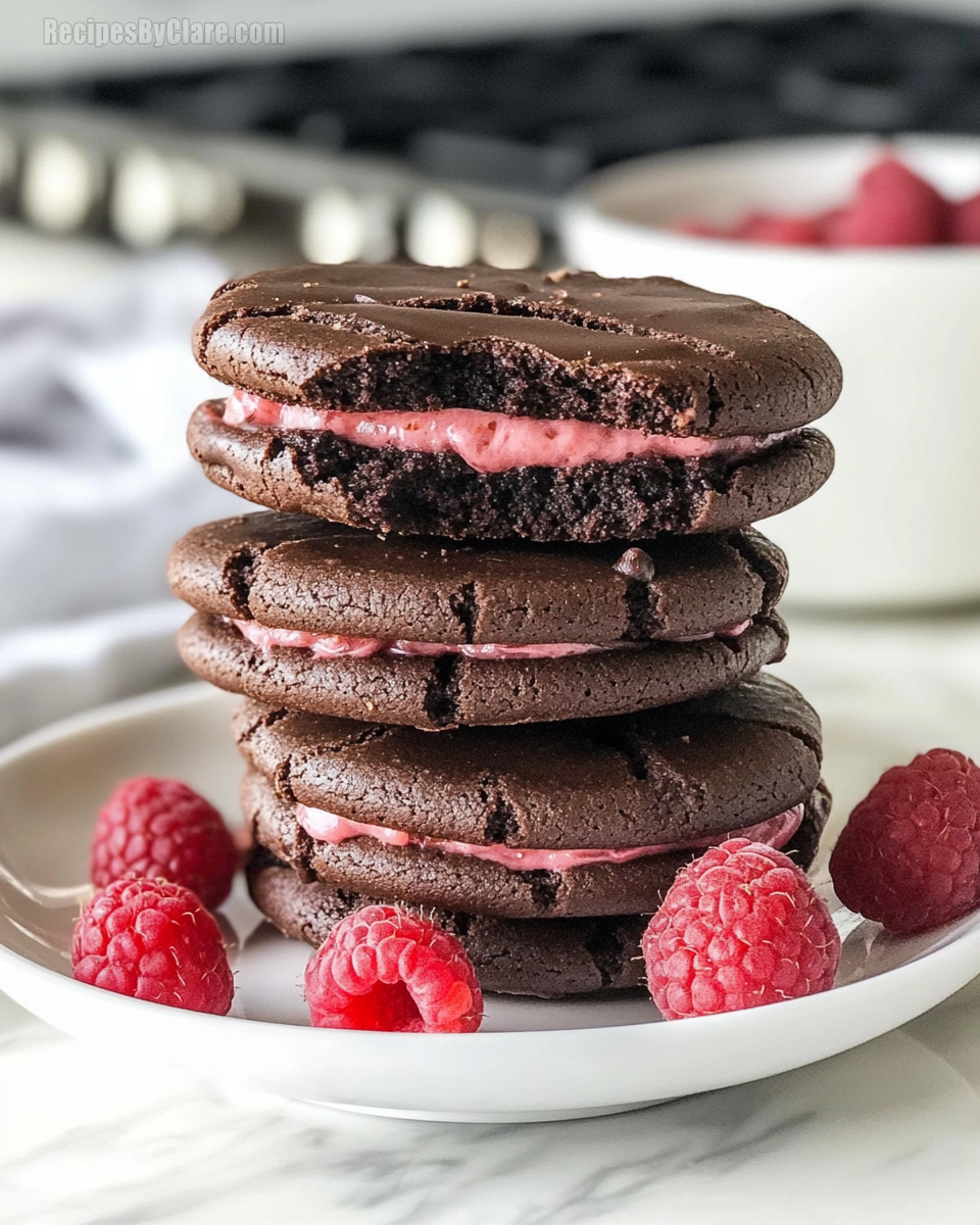 Chocolate Raspberry Sandwich Cookies