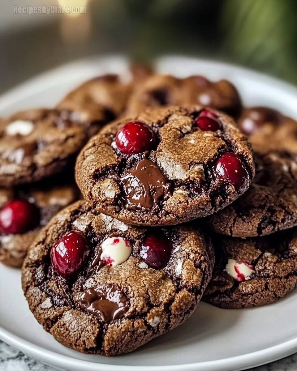 Gooey Chocolate Cherry Cookies